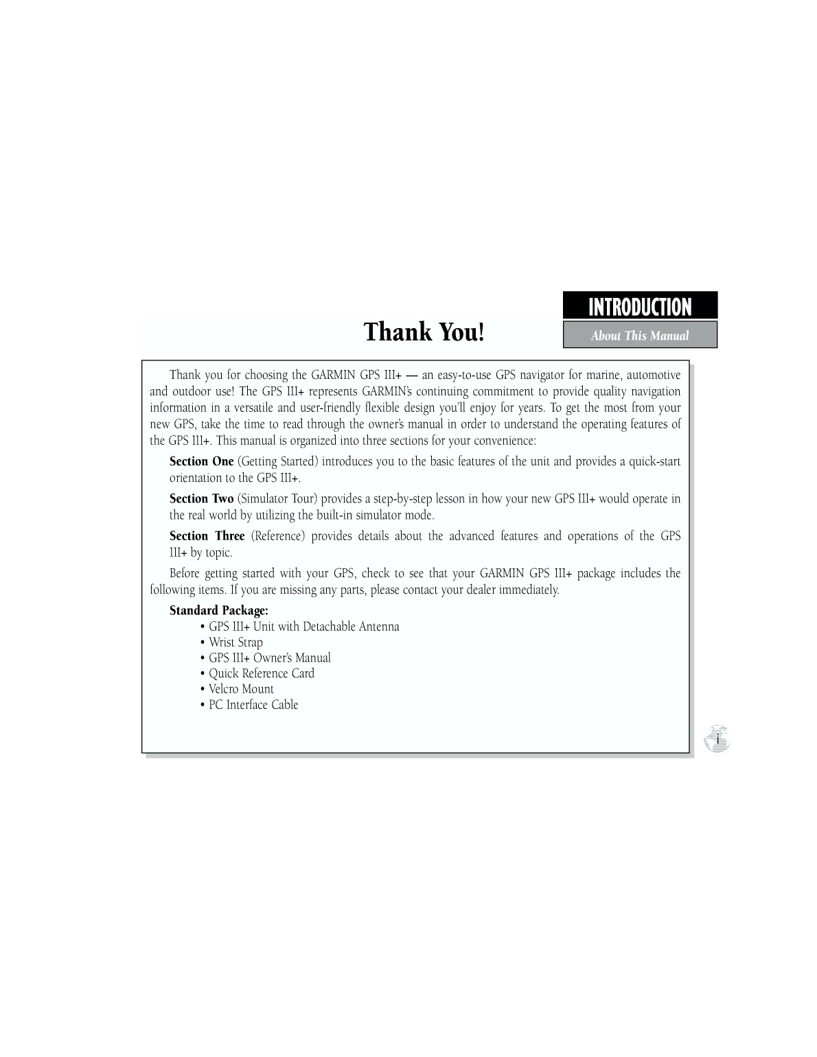 Garmin Gps Iii Plus Owners Manual