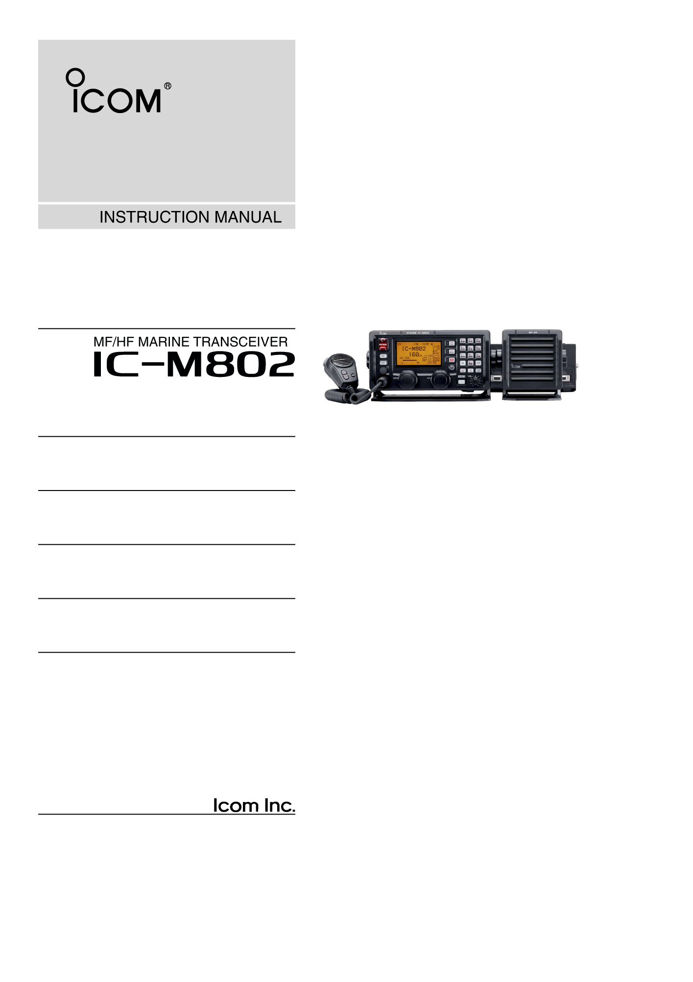 ' Icom Ic m802'