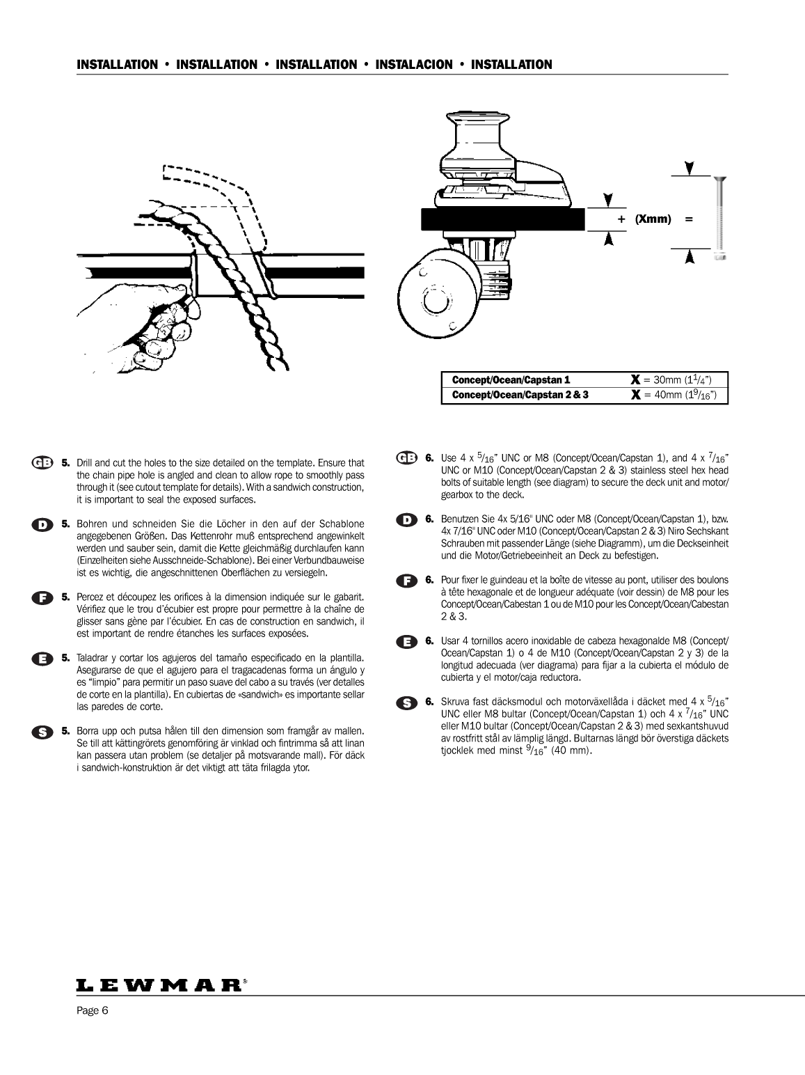Lewmar: Concept123 Web Lewmar Concept/ Ocean/ Capstan Windlass / Guindeau