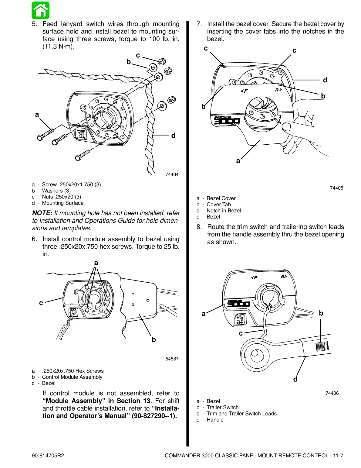 Mercruiser Commander 3000 Controls Manual