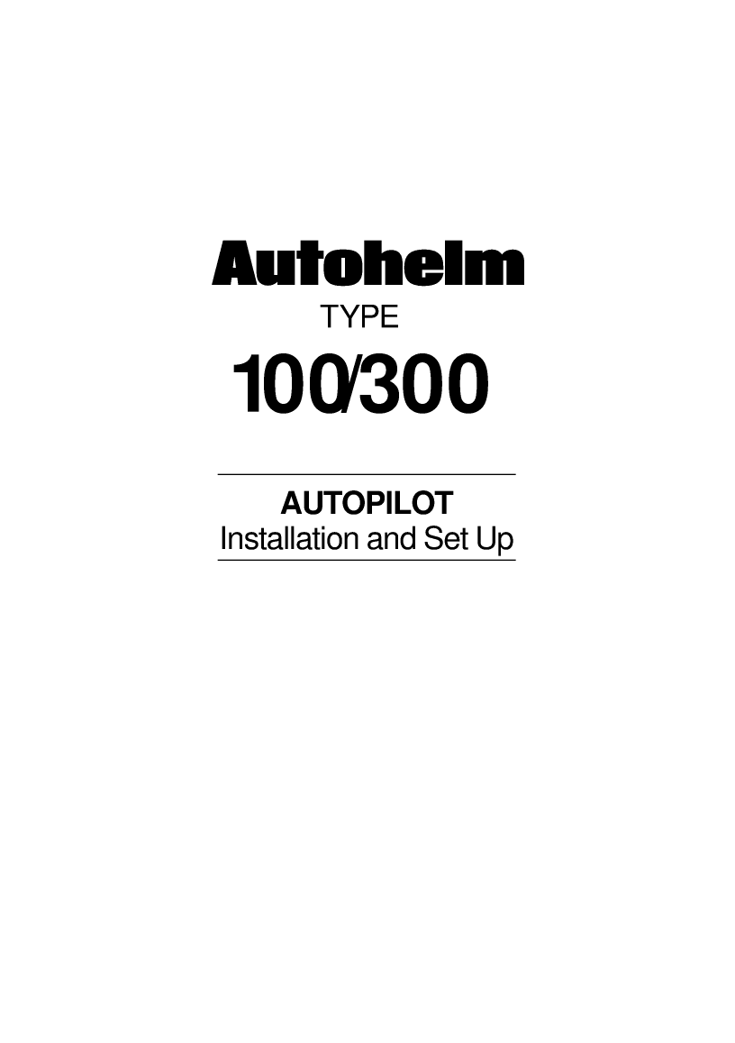Autohelm Raymarine: T100 300cc 300cc Autopilot Course Computer
