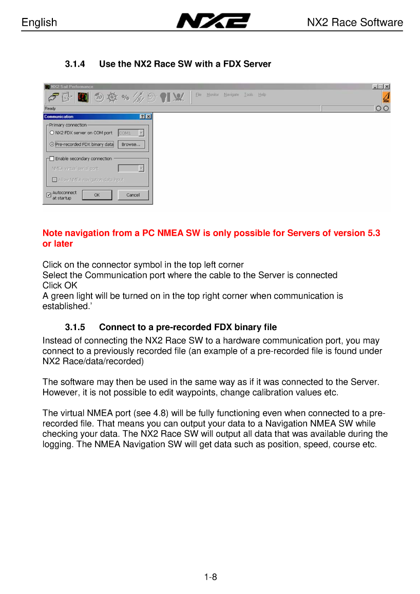Nexus Race Software Manual