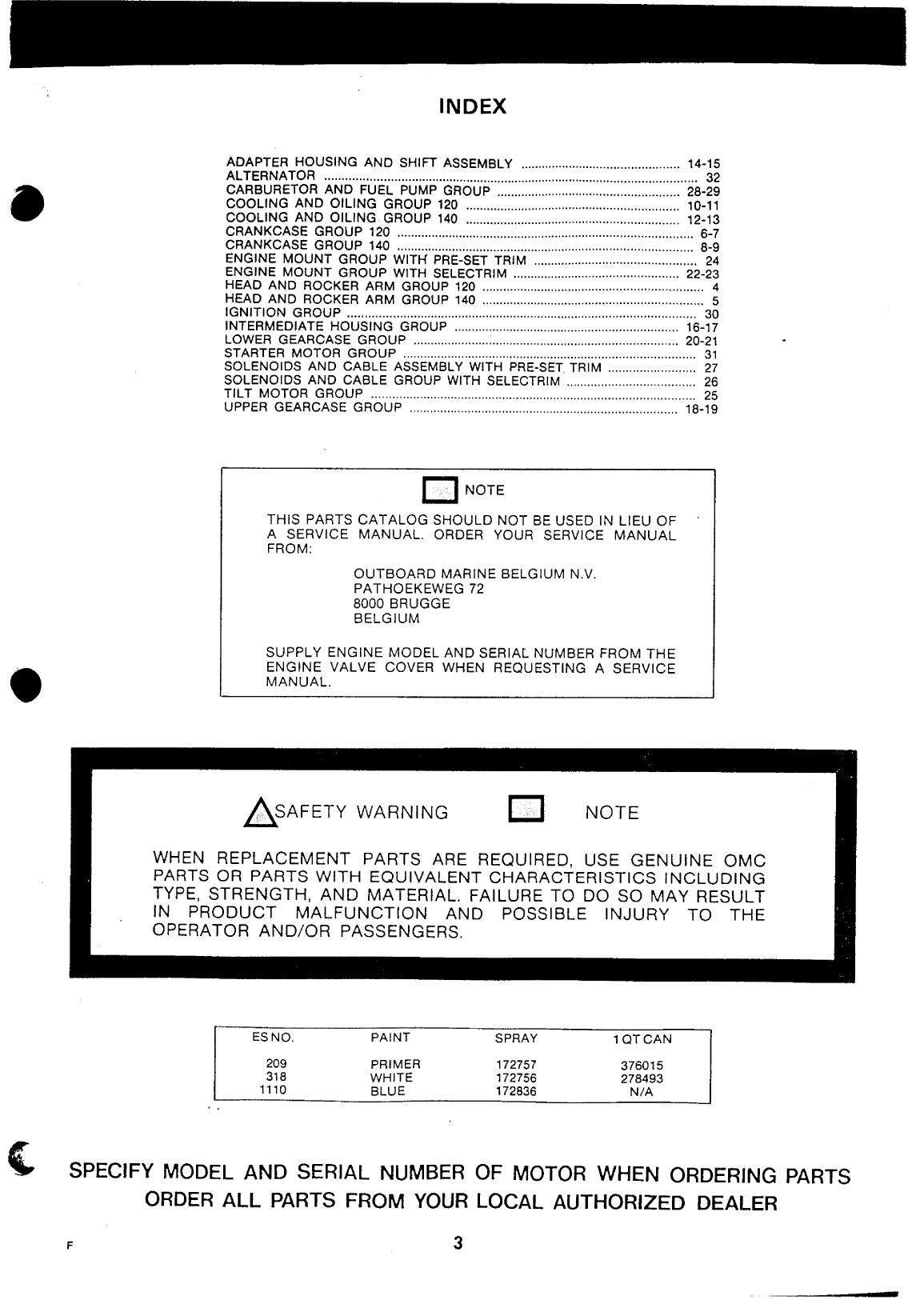 Omc 400 Series 120 And 140 Sterndrive And Engine Workshop Manual