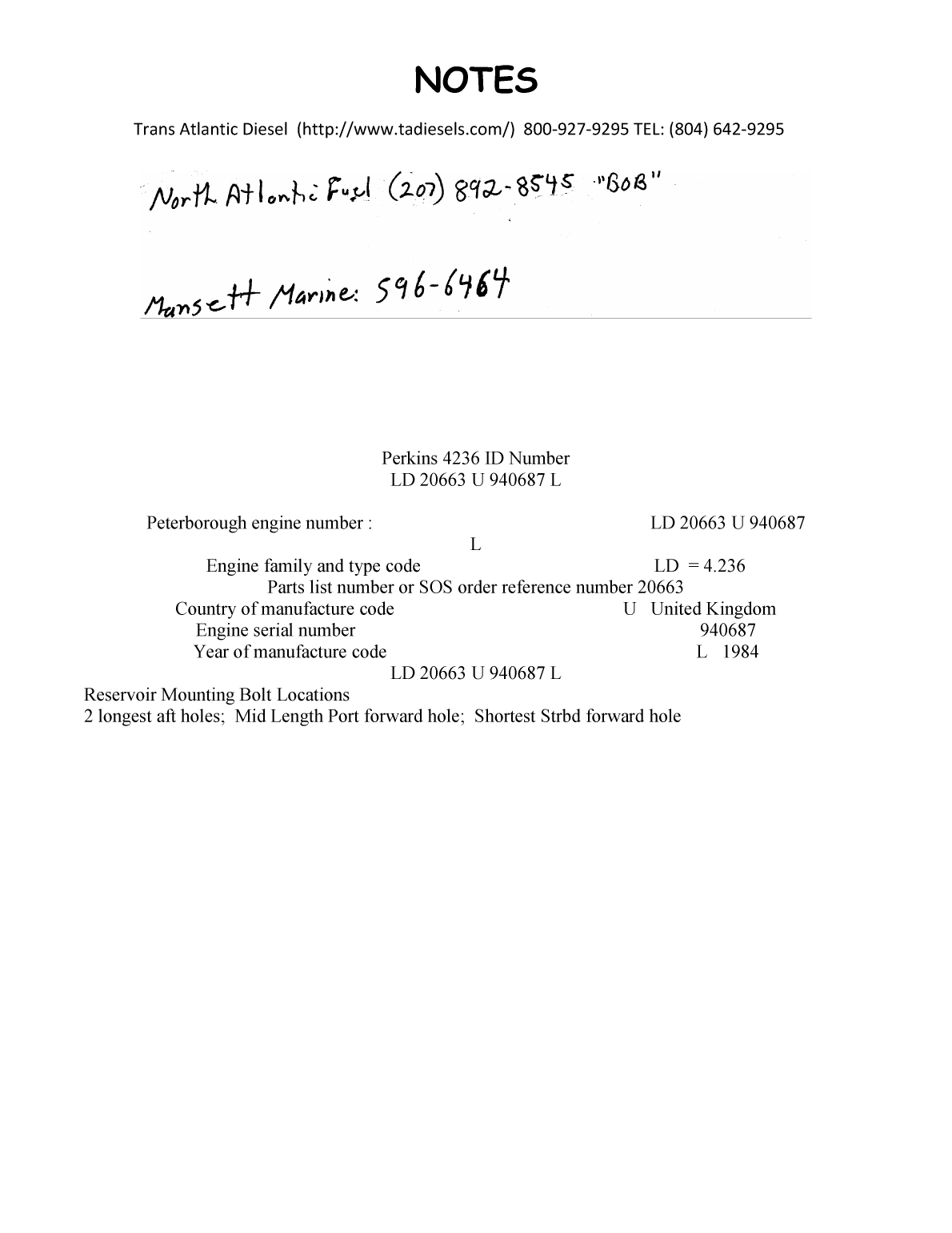 Perkins 4.236 Workshop Manual
