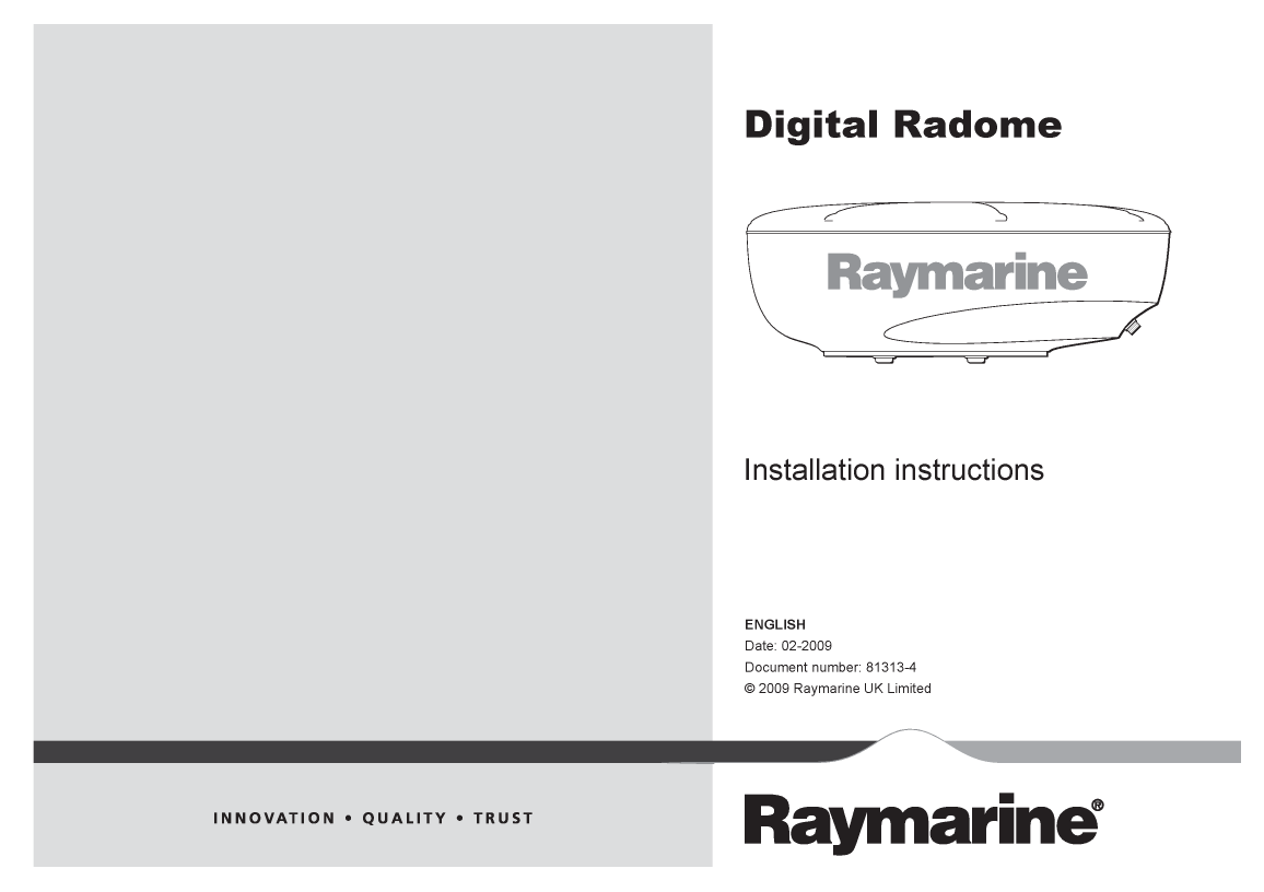 Raymarine Rd418d Digital Radome Installation Instructions 81313 4 en