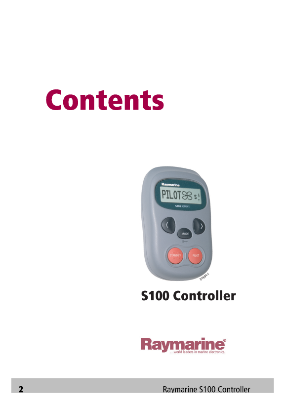 Raymarine S100 Wireless Remote Manual 81242 2 en