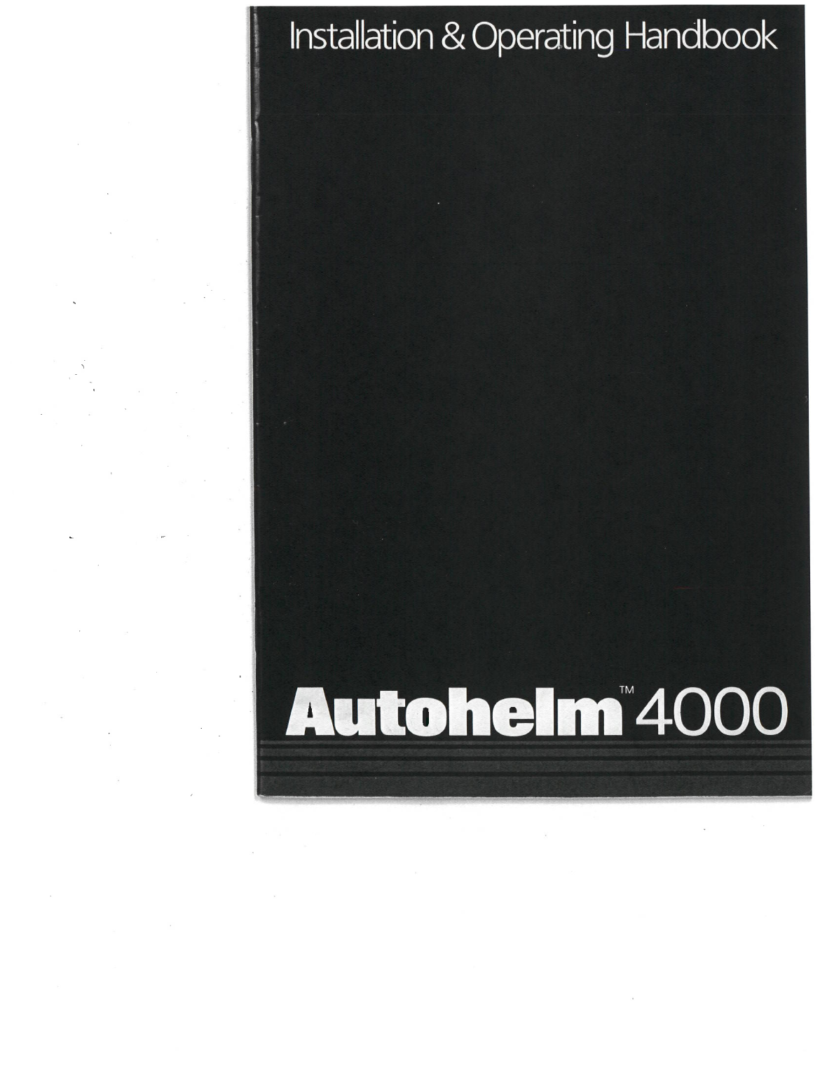Autohelm 4000 Installation And Operating Handbook