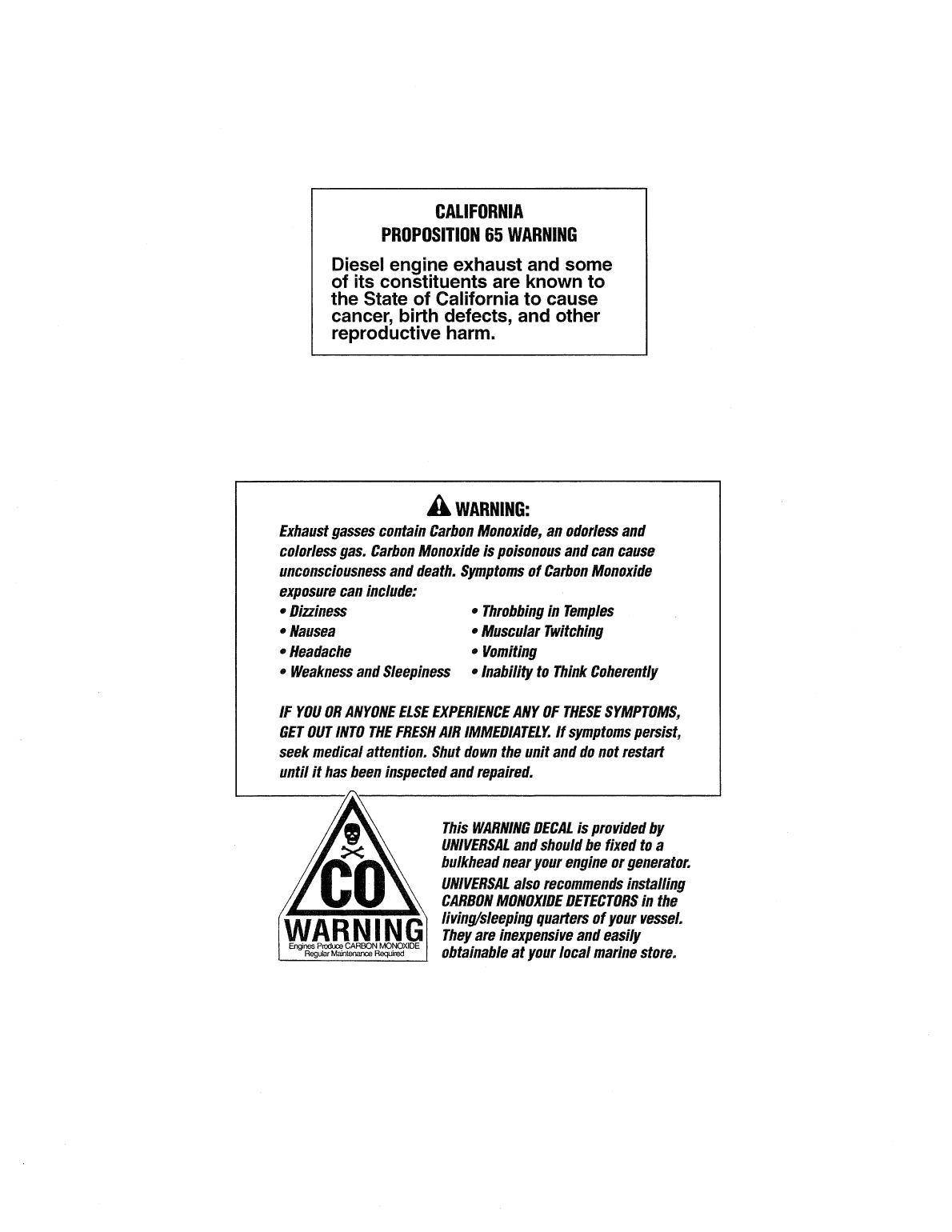 Universal Diesel M 25xpb Technical Manual