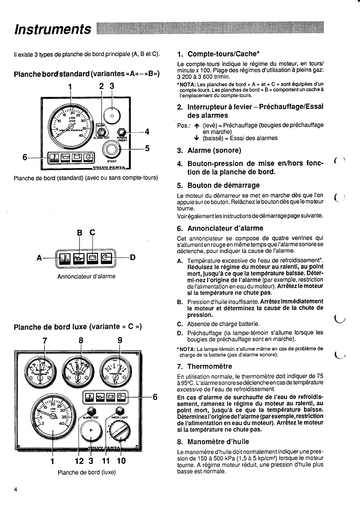 Volvo/md20x0: Manuel d instructions Volvo Md2040 Operation Manual