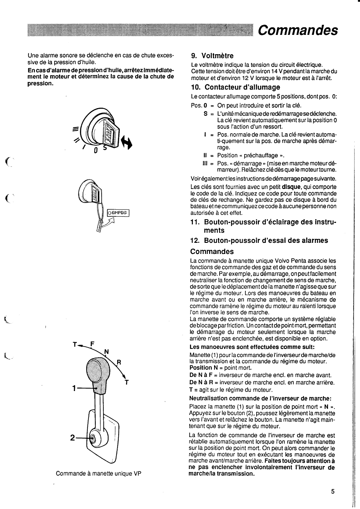 Volvo/md20x0: Manuel d instructions Volvo Md2040 Operation Manual