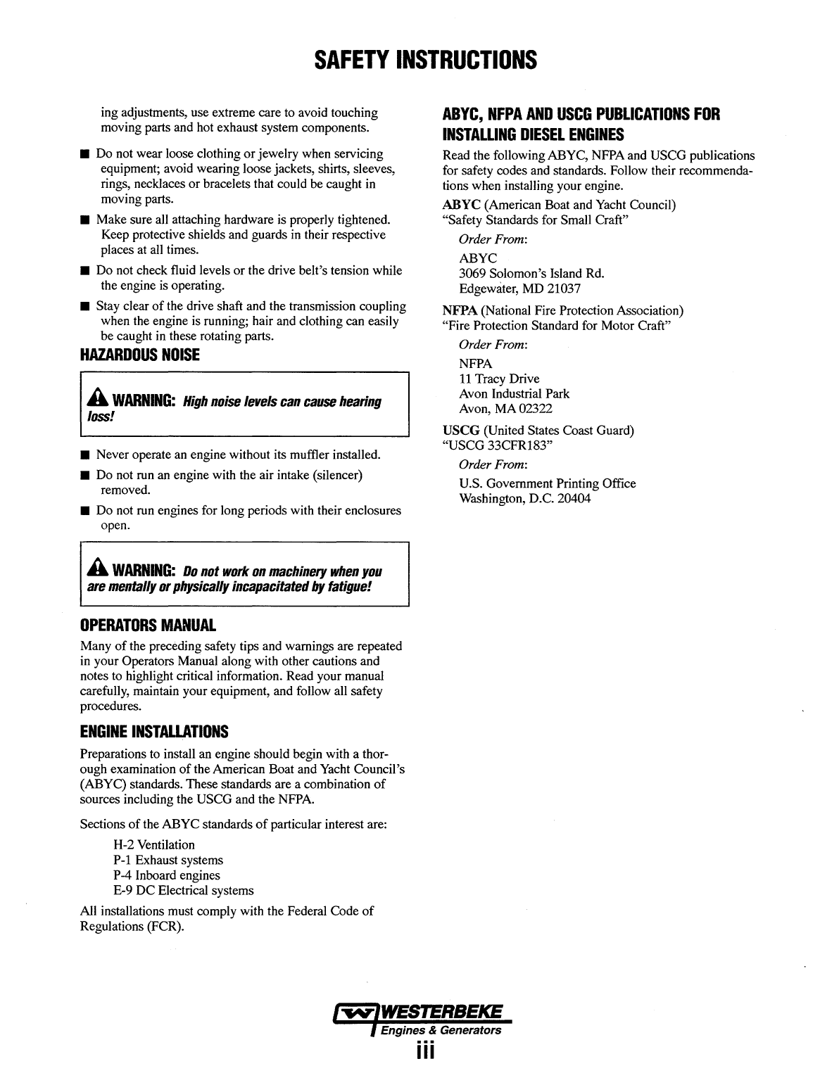 Westerbeke Diesel 55a Four Parts Manual