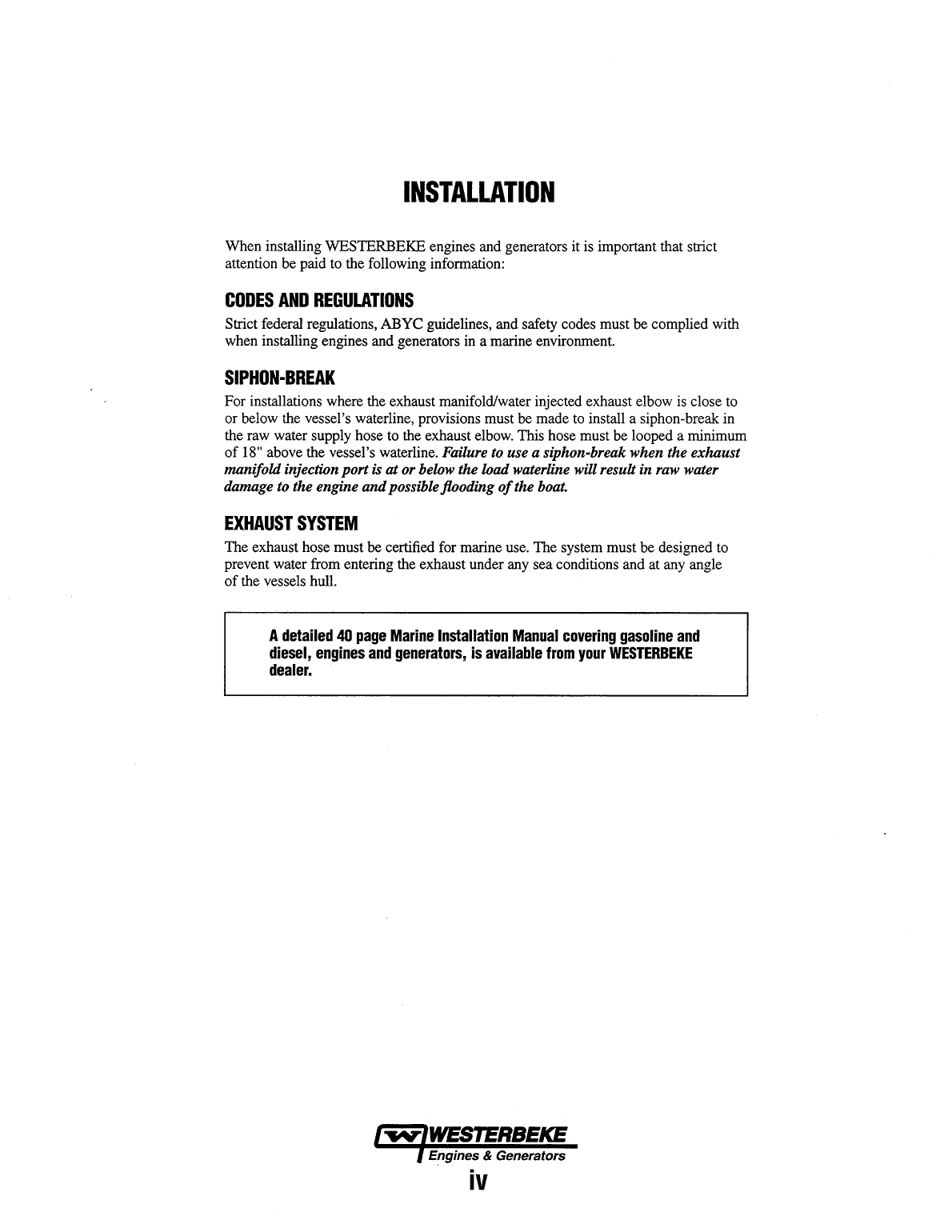 Westerbeke Diesel 55a Four Parts Manual