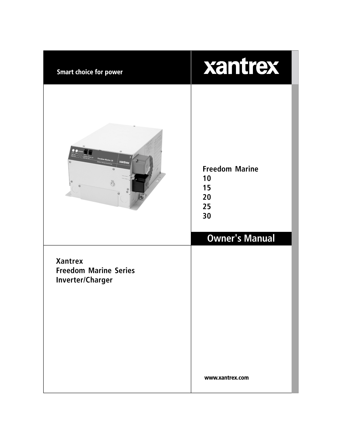 Xantrex Freedom Marine Inverter Charger Manual