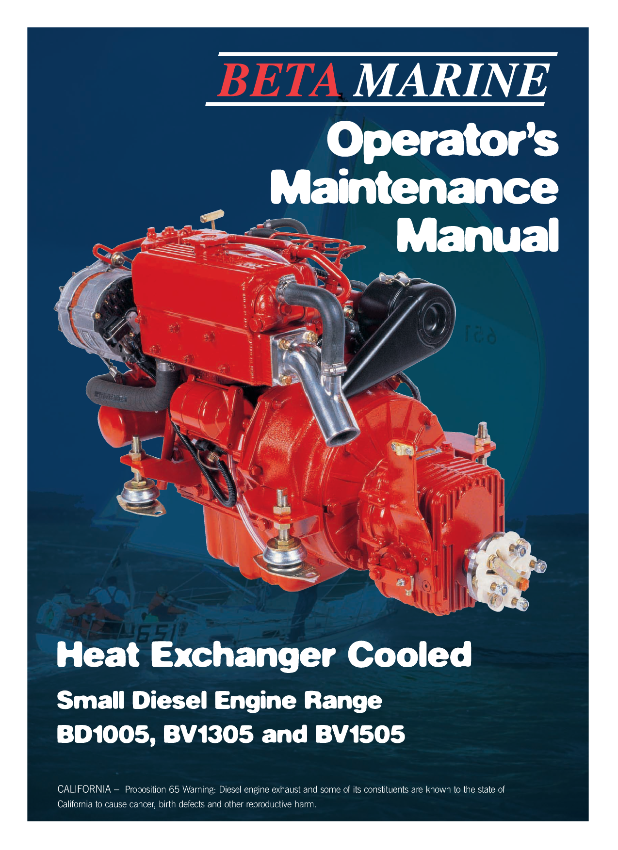 Beta Marinebd1005, Bv1303, Bv1505 Operators Maintanance Manual