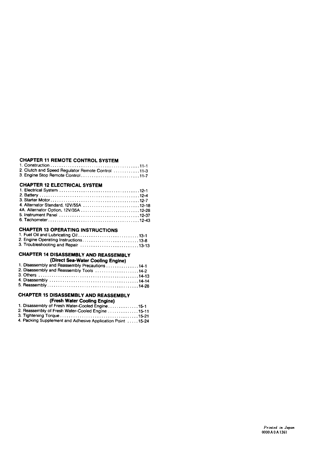 1gm10: Yanmar Inboard Engine 9hp/6kw Service Manual