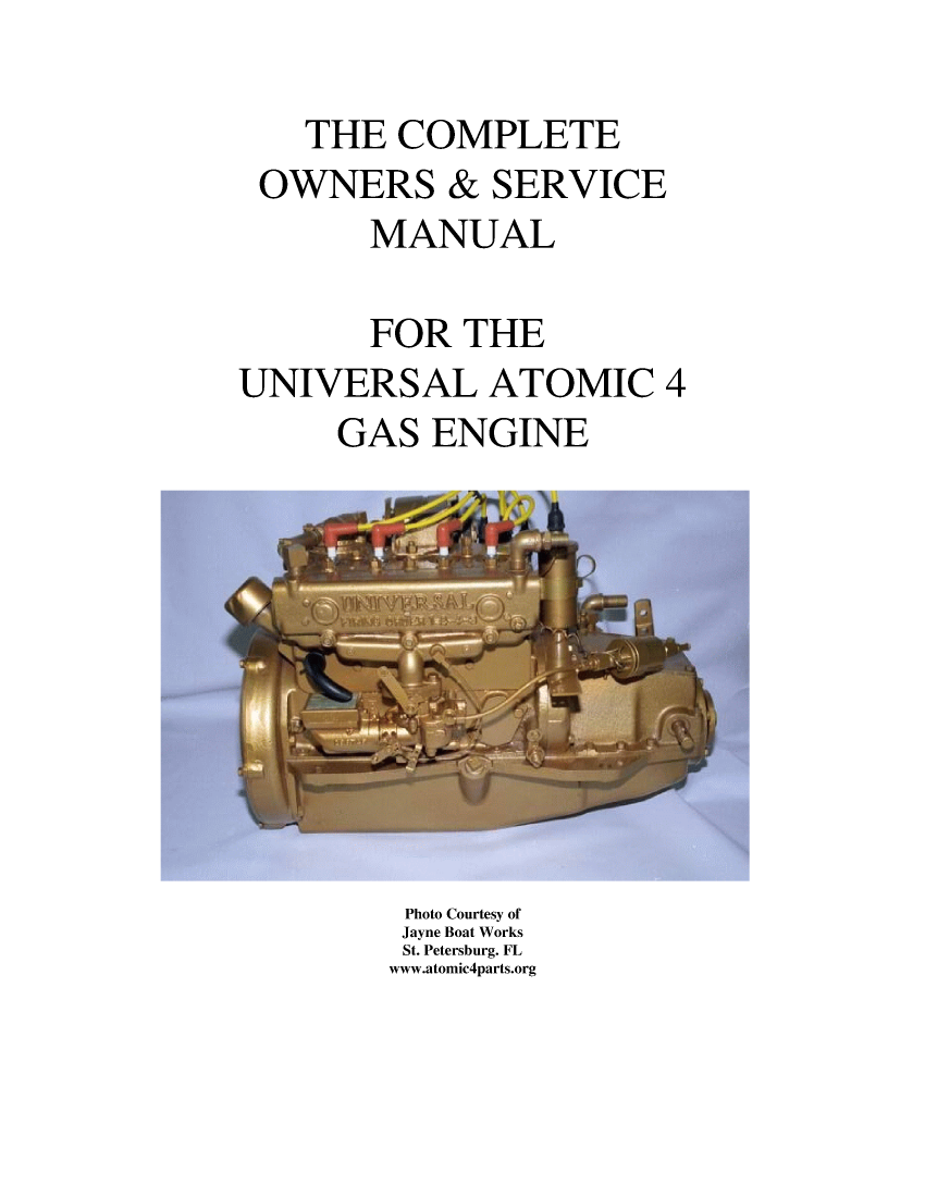  Atomic 4  Owners And  Service  Manual manual page 1