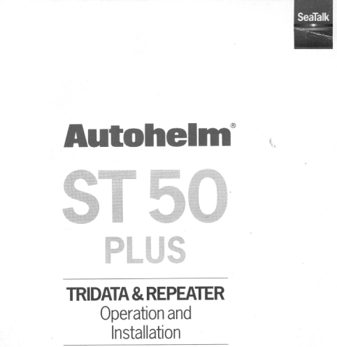  Autohelm St50  Tridata manual page 1