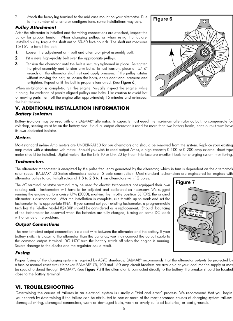 Balmar 8 Series Alternator Manual