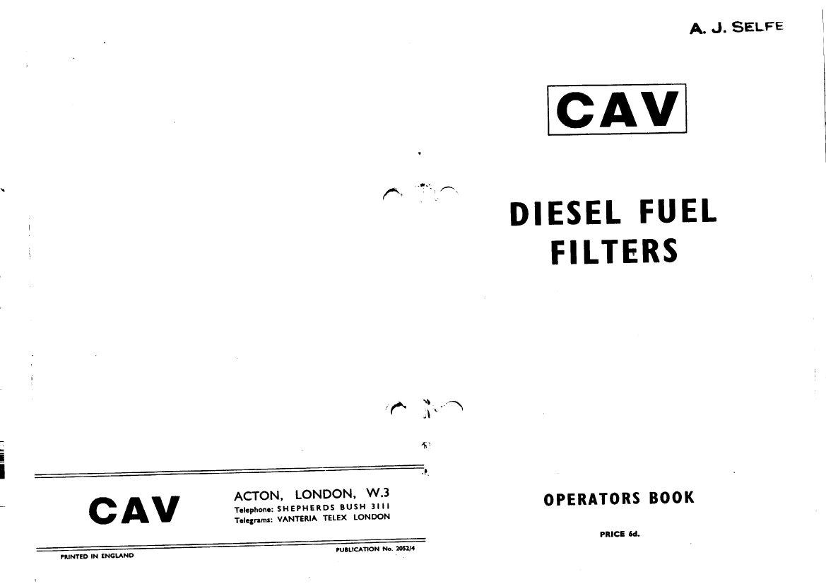 cav  Diesel  Fuel  Filter manual page 1