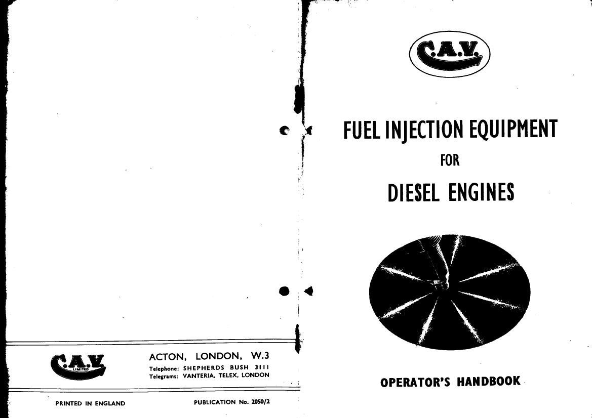 cav  Fuel  Injection  Equipment manual page 1