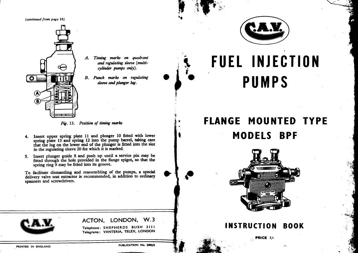 cav  Fuel  Injection  Pumps manual page 1