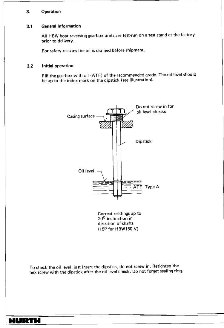  Hurth  Transmission Operating manual page 1