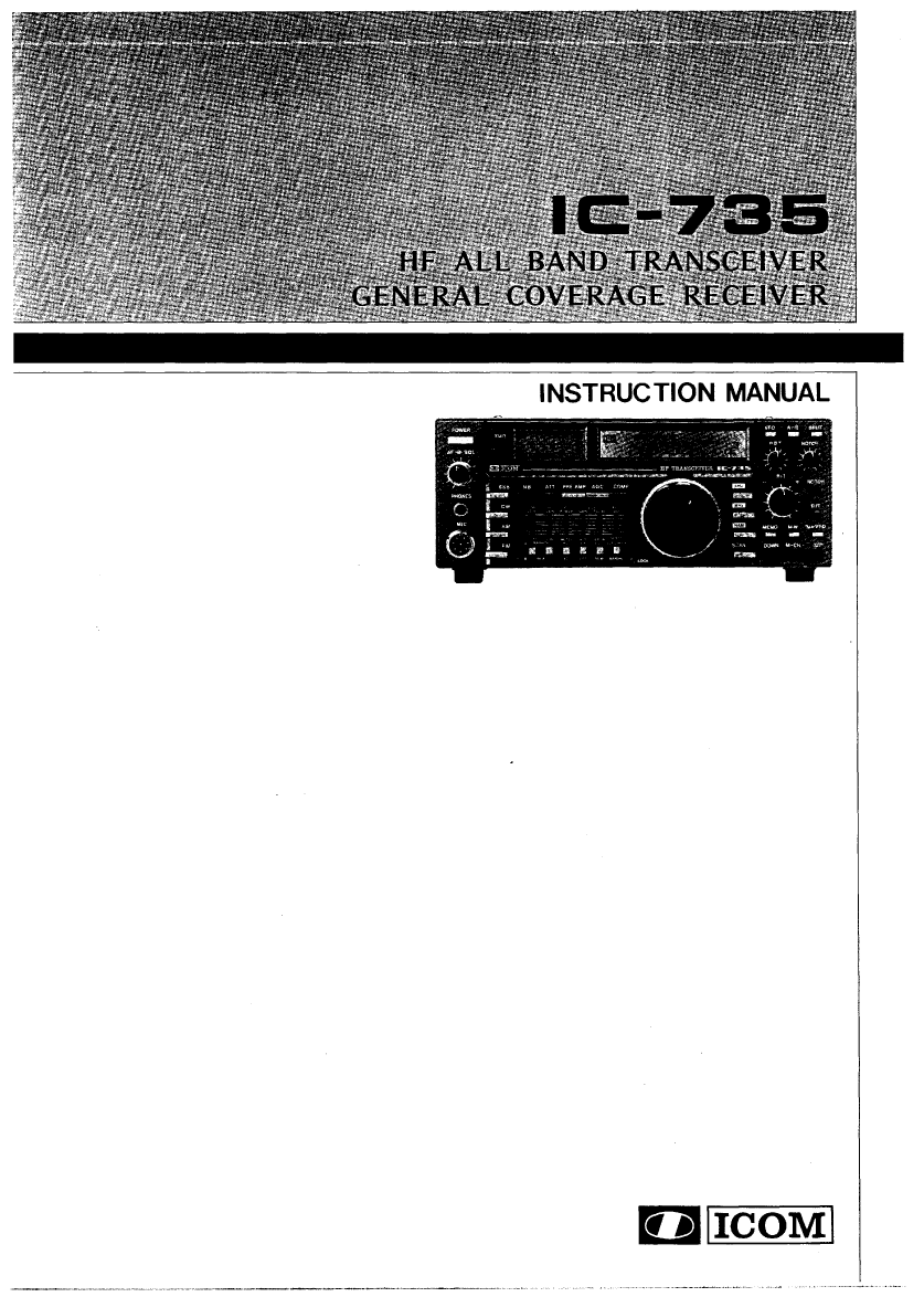  Icom Ic 735 manual page 1