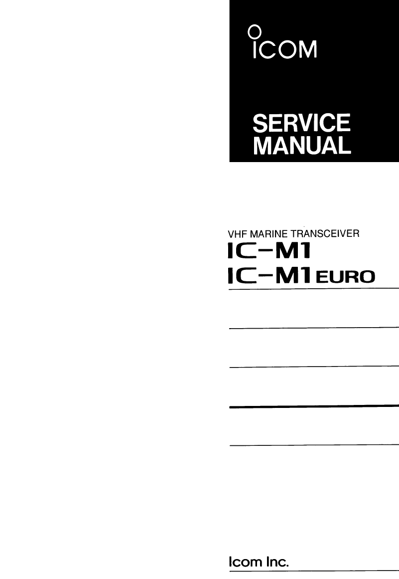  Icom Ic m1euro manual page 1