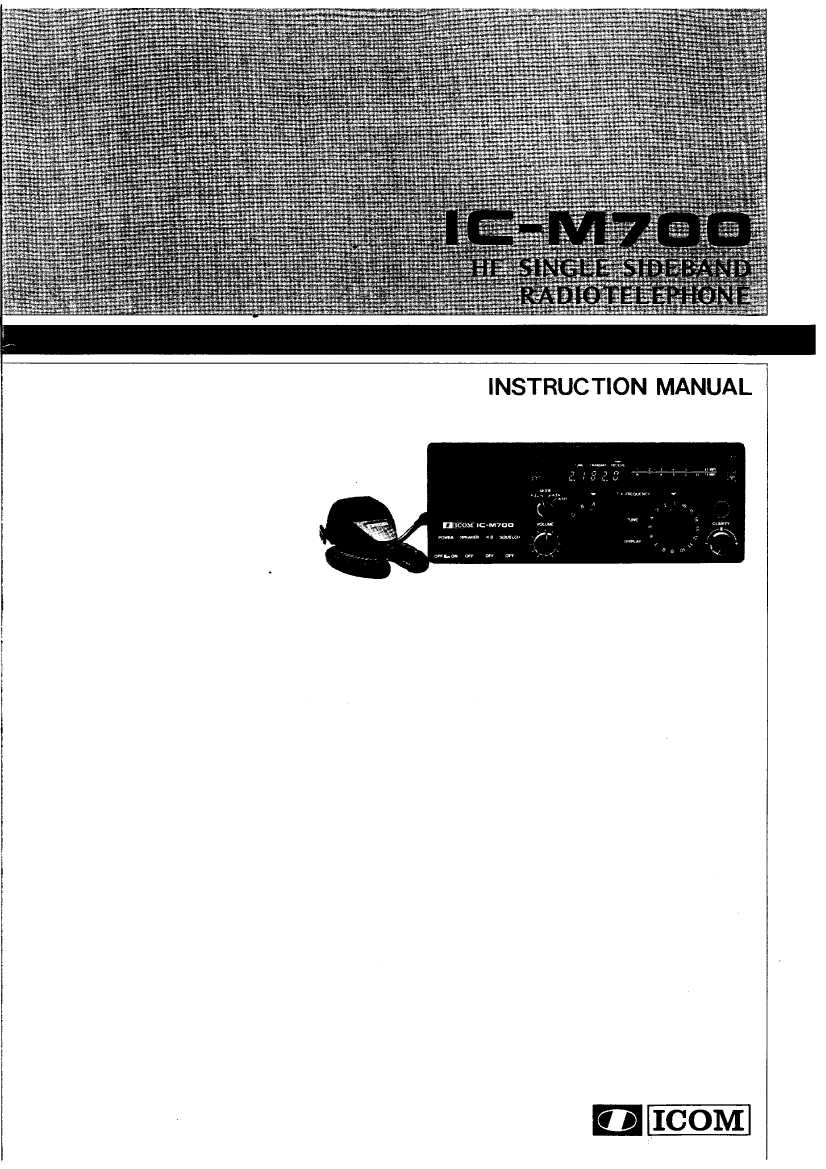  Icom Ic m700  Instruction  Manual manual page 1