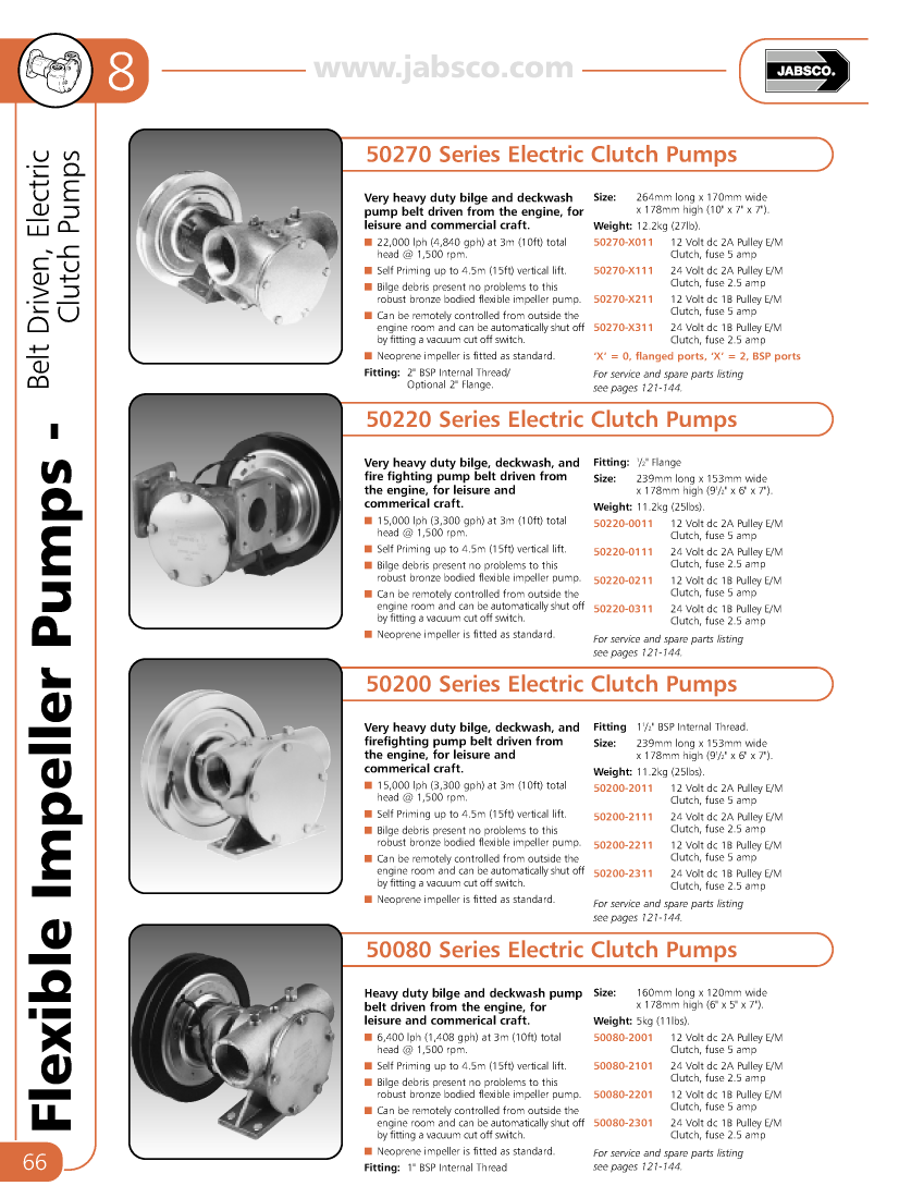 Jabsco Flexible Impeller Pumps