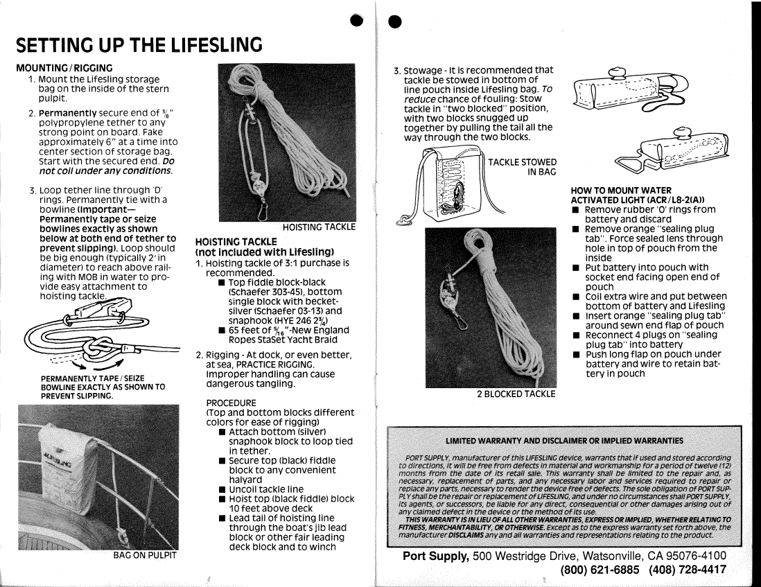  Life  Sling  Manual manual page 3