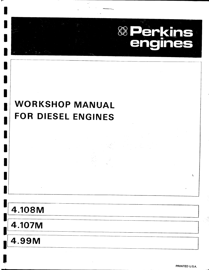  Perkins 4.108m  Workshop  Manual manual page 1