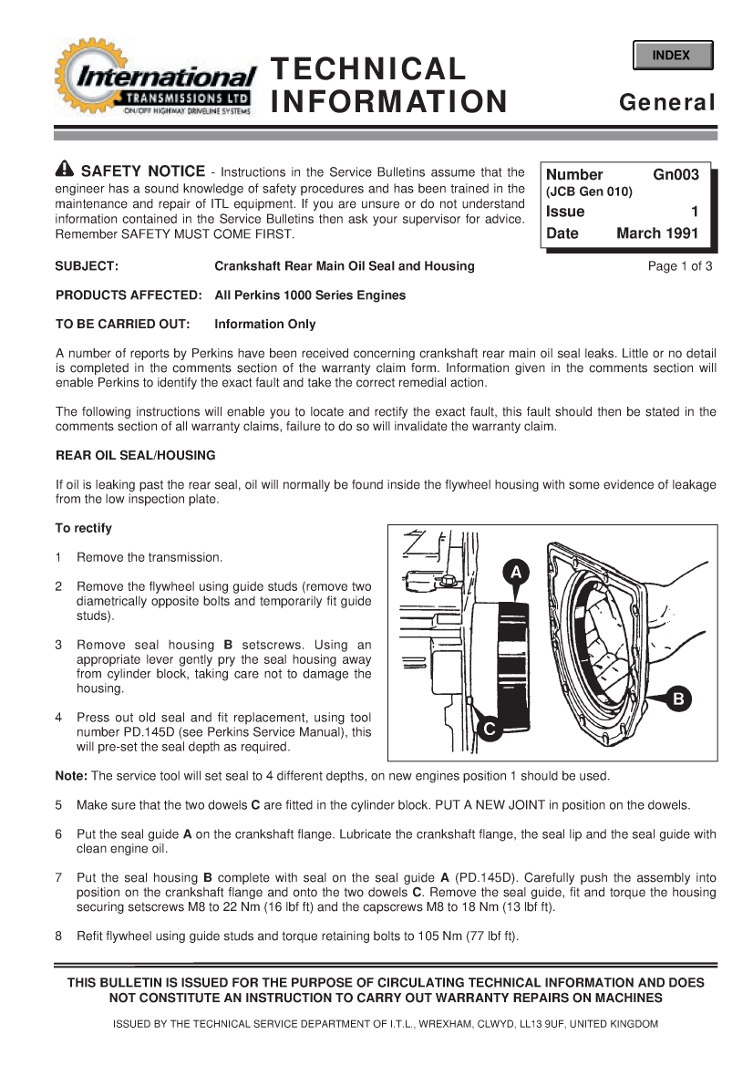  Perkins  General  Technical  Information  Bulletin manual page 5