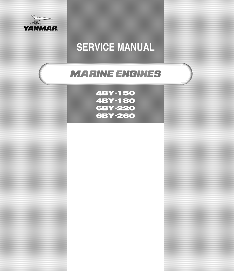 6by2 220:  Yanmar  Inboard  Engine 220hp/162kw  Service  Manual manual page 1