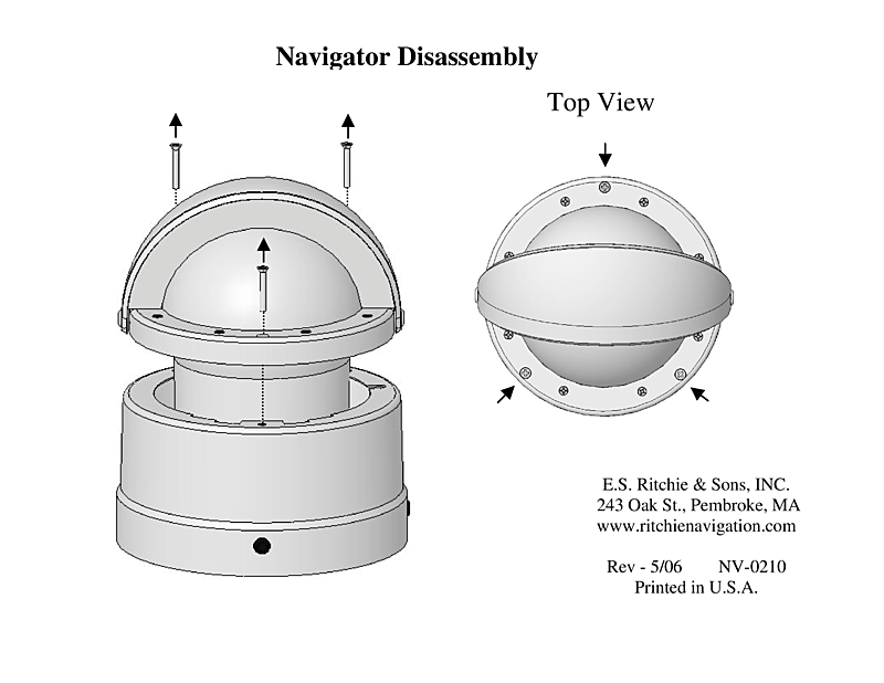  Navigator binnacle mount compass manual page 1