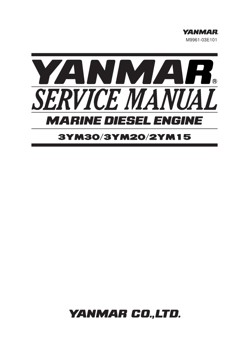  Yanmar 3ym 2ym service manual manual page 1