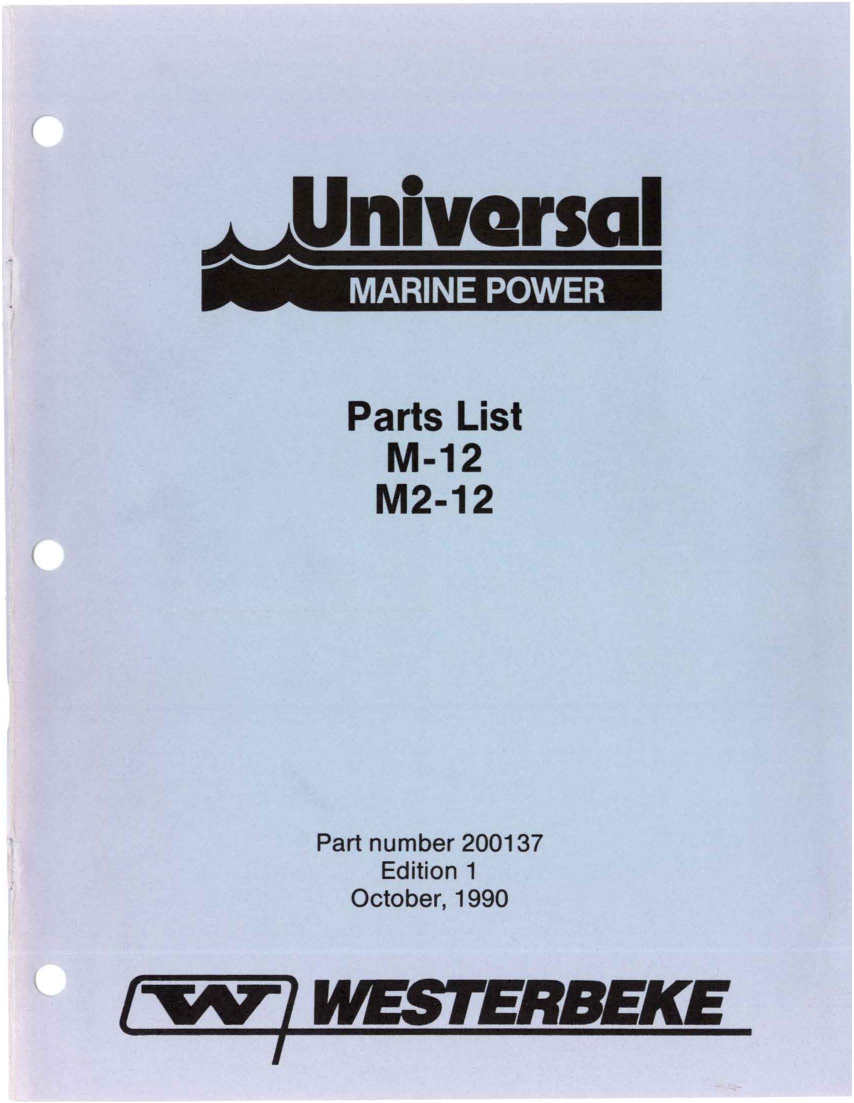  Universal  Diesel  M 12      Parts  Manual manual page 1