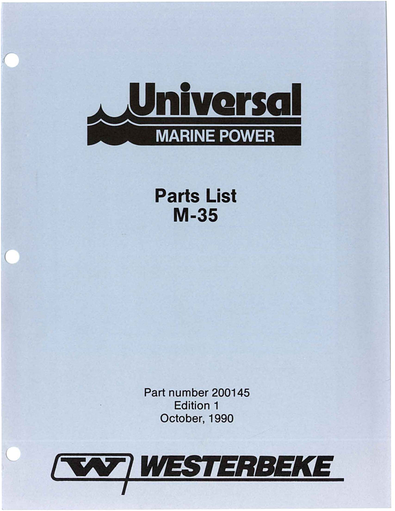  Universal  Diesel M 35  Parts  Manual manual page 1