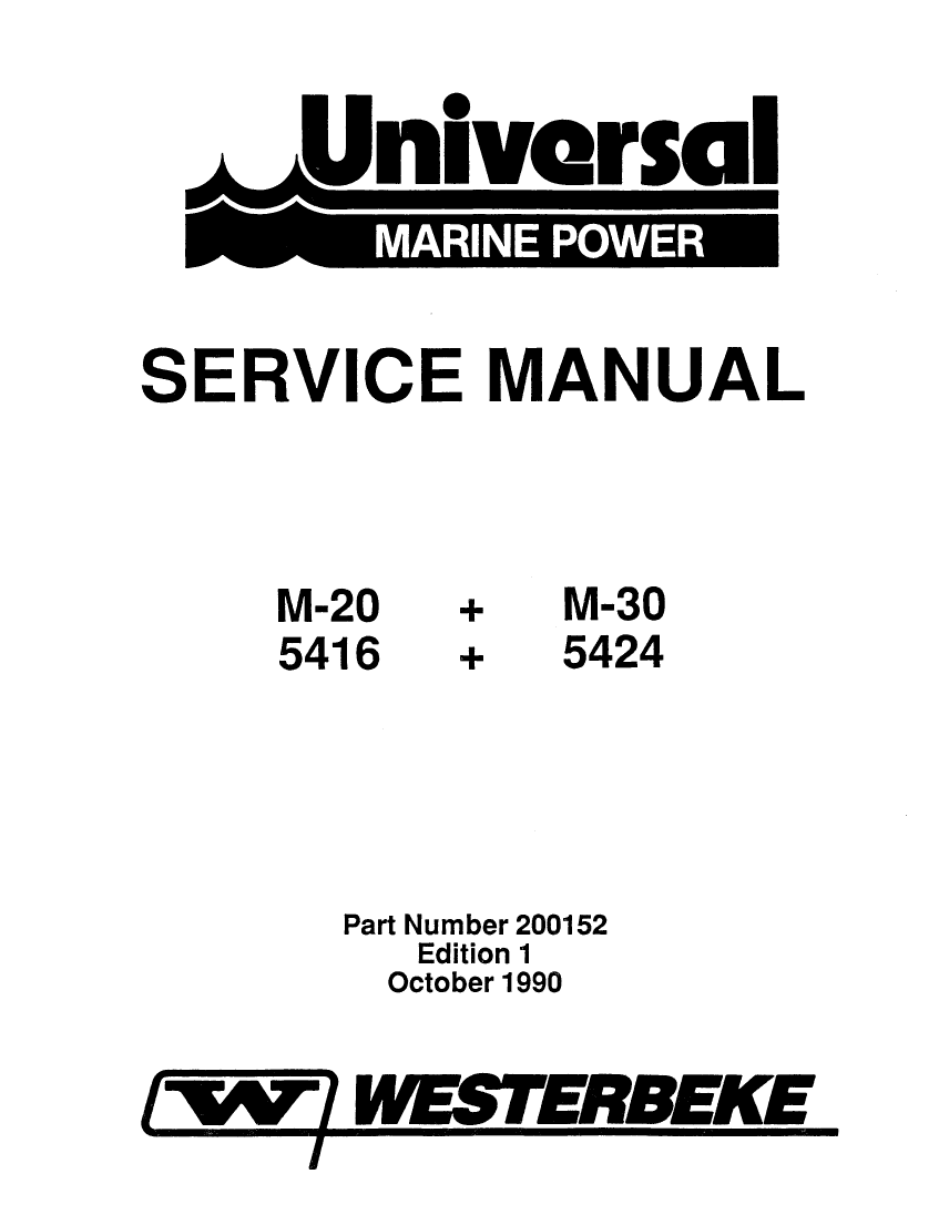  Universal  Diesel  5416      Technical  Manual manual page 1