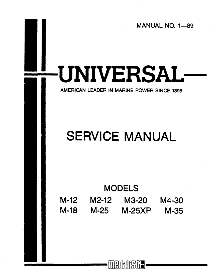  Universal  Diesel M 25xp  Technical  Manual manual page 1
