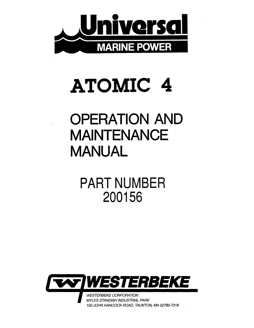  Universal  Atomic 4      Operator