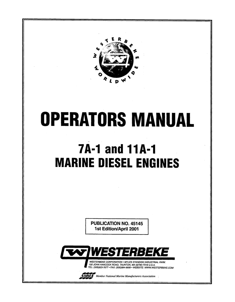  Westerbeke  Four 60      Parts  Manual manual page 1