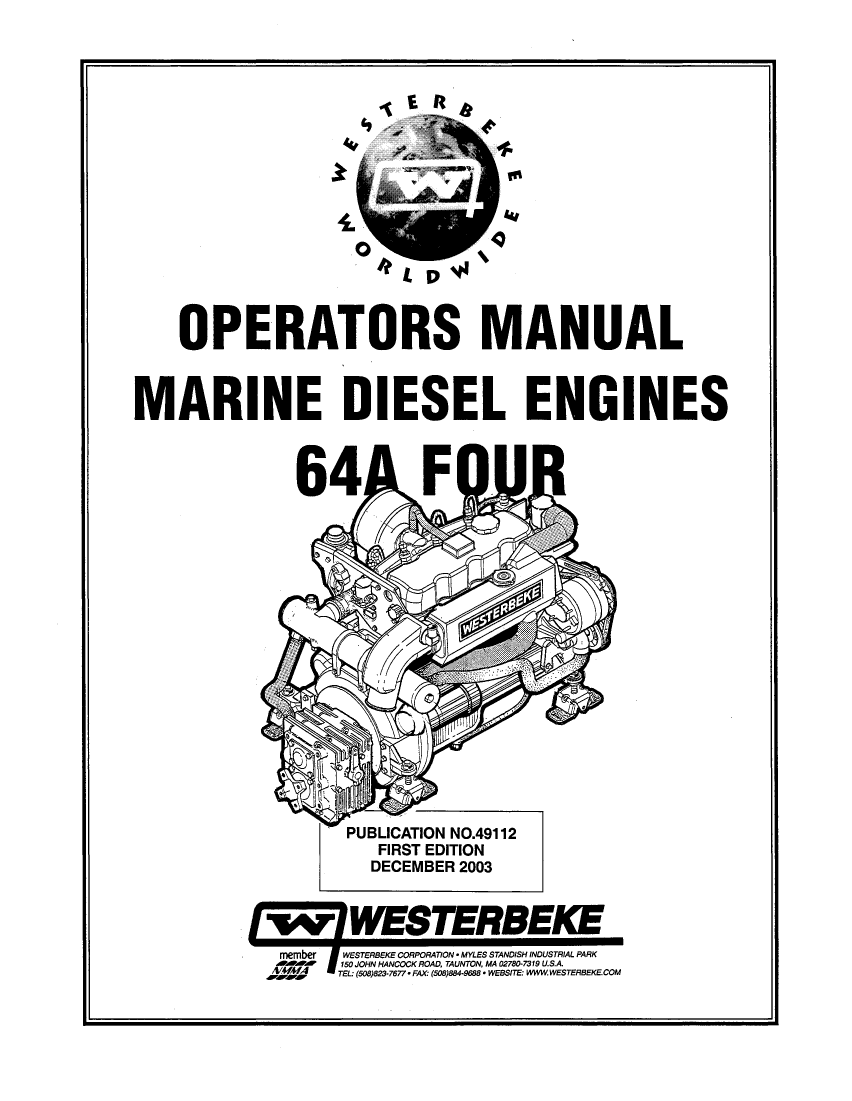  Westerbeke  Diesel 63d  Four  Operator