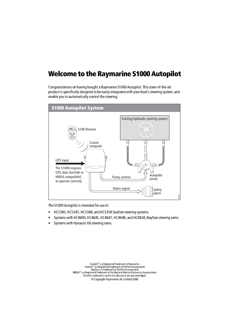  Raymarine S1000  Autopilot  Installation  Instructions 87040 5 manual page 3