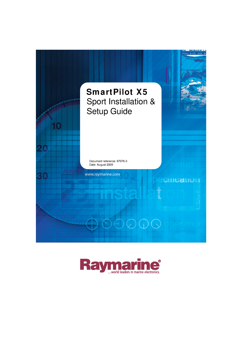  Raymarine  Smart Pilot X5  Installation And  Setup 87076 3 manual page 1