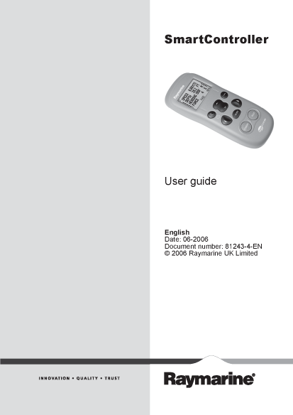   Raymarine  Smart Controller  User Guide 81243 4 en manual page 1