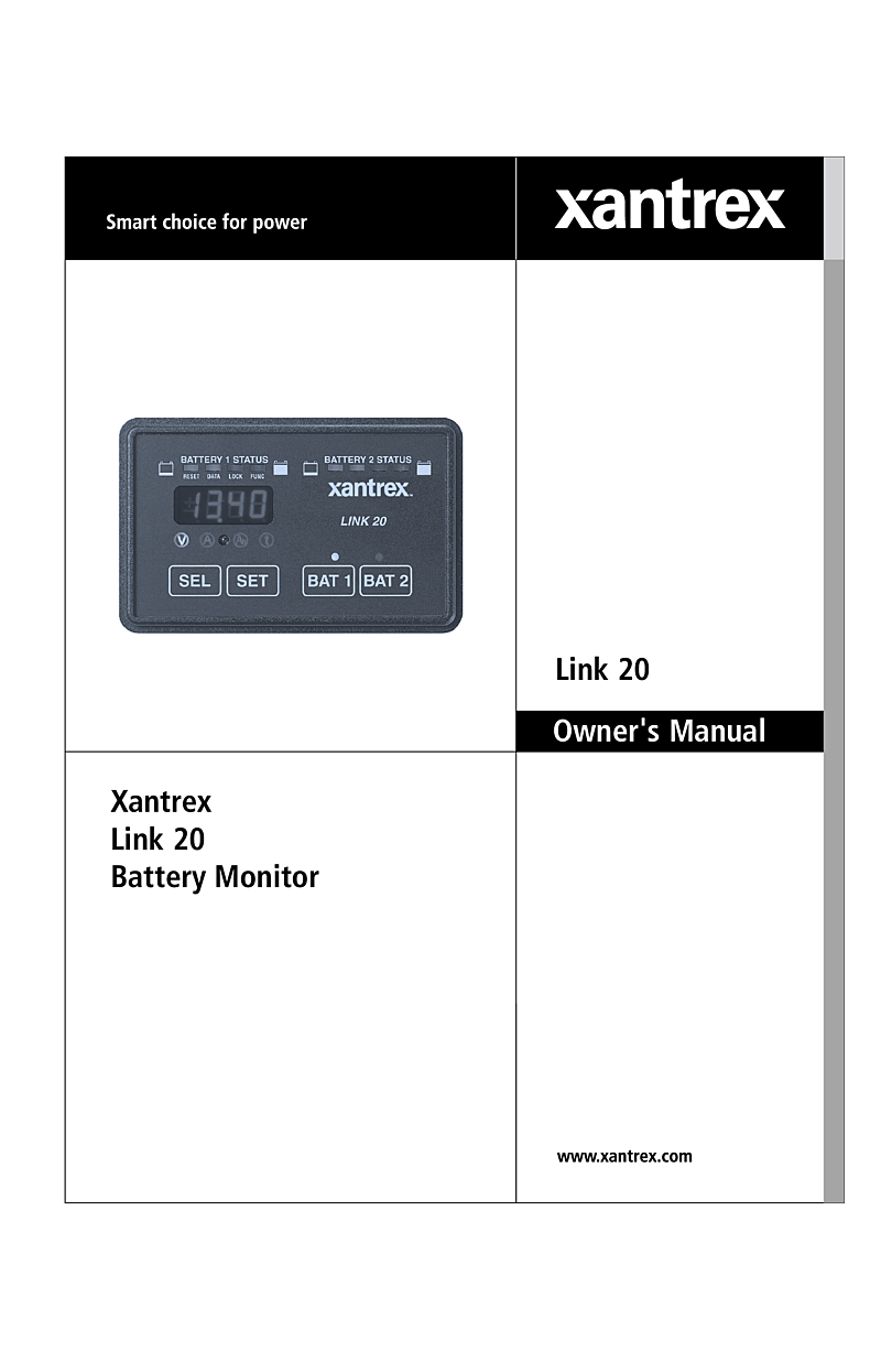   Xantrex  Link20  Battery  Monitor(445 0196 01 01) manual page 1