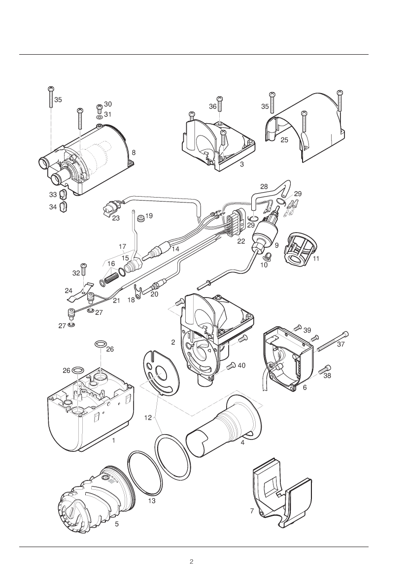  Eberspacher: Hydronic 4 5 parts 2219 2325   Spare Parts For B4w D4w B5w D5w manual page 3