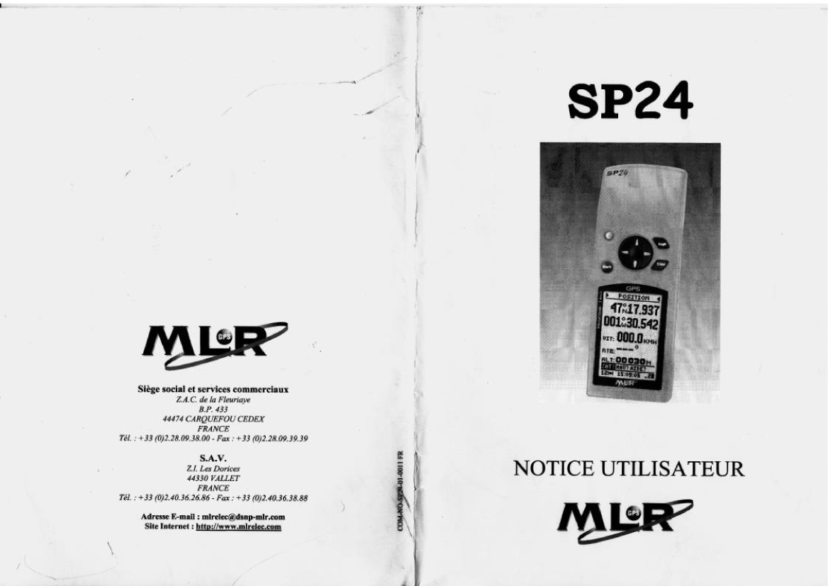 mlr: Sp24   Mlr Sp24 Handhelp Gps manual page 1