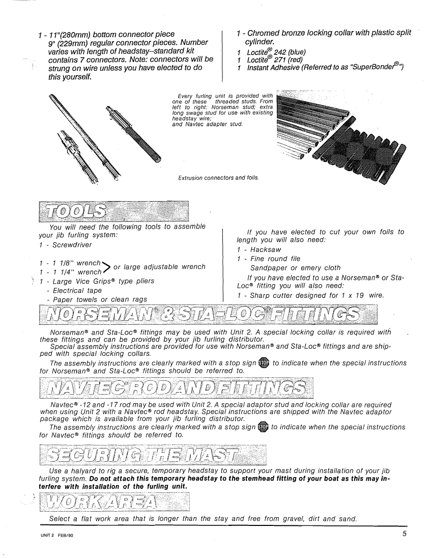   Harken  Jib. Reefing  Furling. System manual page 6